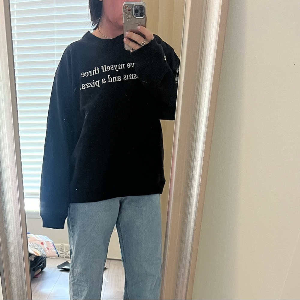 Sarah Bahbah Lazy Cake 3 Pizzas & An Orgasm Crewneck